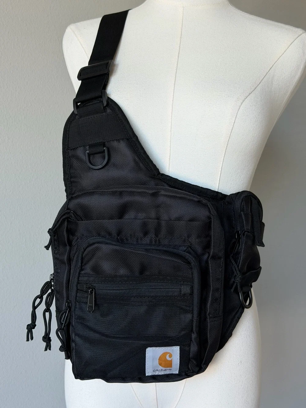 Carhartt WIP Delta Sling Bag Black Crossbody Gorpcore Utility